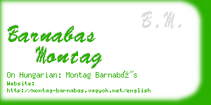 barnabas montag business card